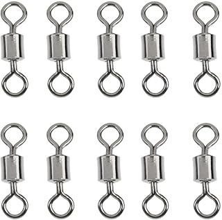 loom tree LOOM TREE® Fishing Swivels Rolling Swivel Connector with Ball Bearing Solid Rings 12#-picture-36