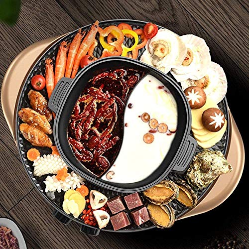 Olla eléctrica para barbacoa y hot pot con control de temperatura miniatura 4