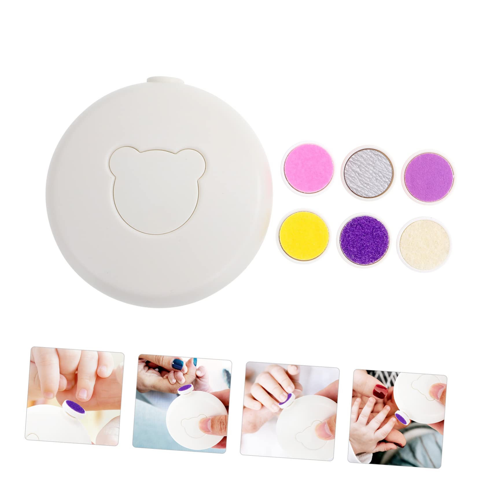 TOYANDONA 4sets Elettrico Di Limatura Unghie Per Ragazzo Ragazza Kit Sicuro Di Unghie Per Ragazzo Ragazza e Adulti Strumento Elettrico Per Manicure Con Accessori Di Alta Qualità Per Nuove