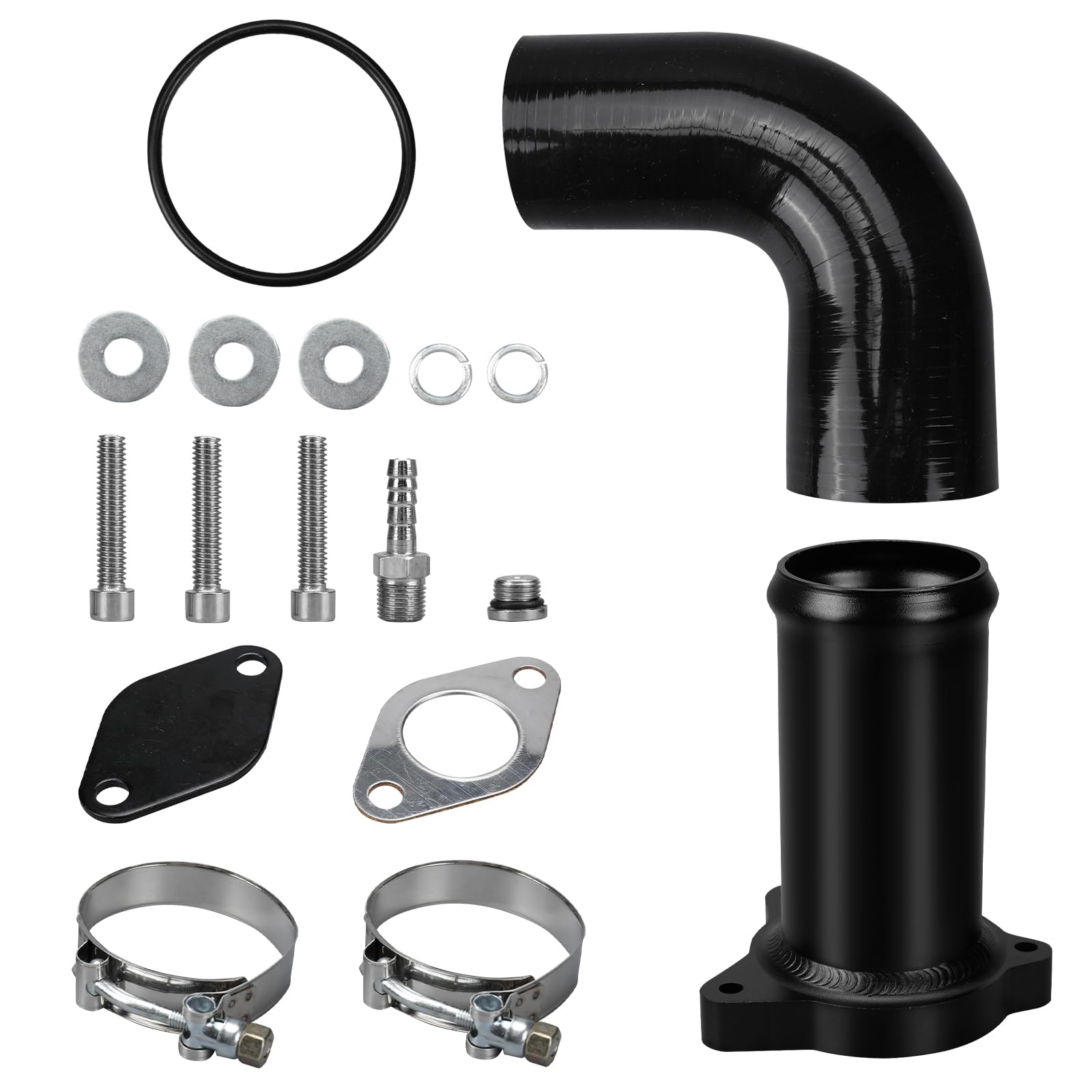 Vanne EGR compatible avec VW Golf Mk4 Mk5 Polo Passat B5 Sharan, tuyau de remplacement de vanne EGR compatible avec Audi A2 A3 A4 A6 pour moteurs 1.4 1.9 TDI, pour Leon Ibiza Fabia Octavia (Noir)