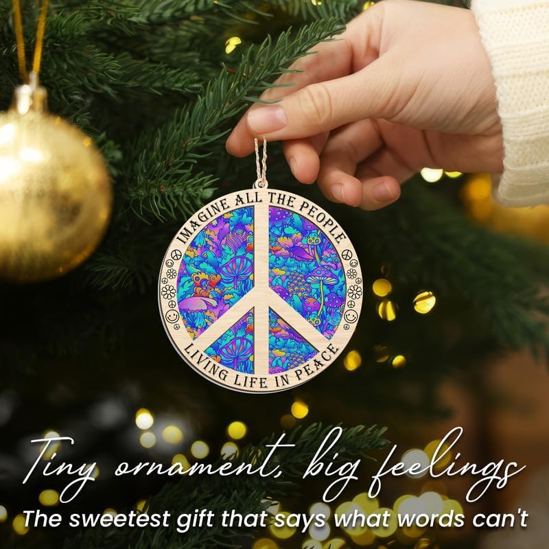 Miniatura 4 de Regalos de Navidad hippie para mujeres y hombres, adornos de Navidad de atrapasoles 2025, adornos hippie bohemios, regalos para amigos, familia,