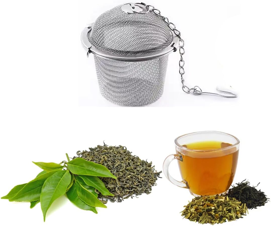 Imaashi Green Tea Infuser Set Loose Leaf Tea Strainer & Steeper for Enhanced Tea Flavor - Herbal Spice & Seasoning Infusion - Best Tea Ball for Maximum Taste (Pack of 1)