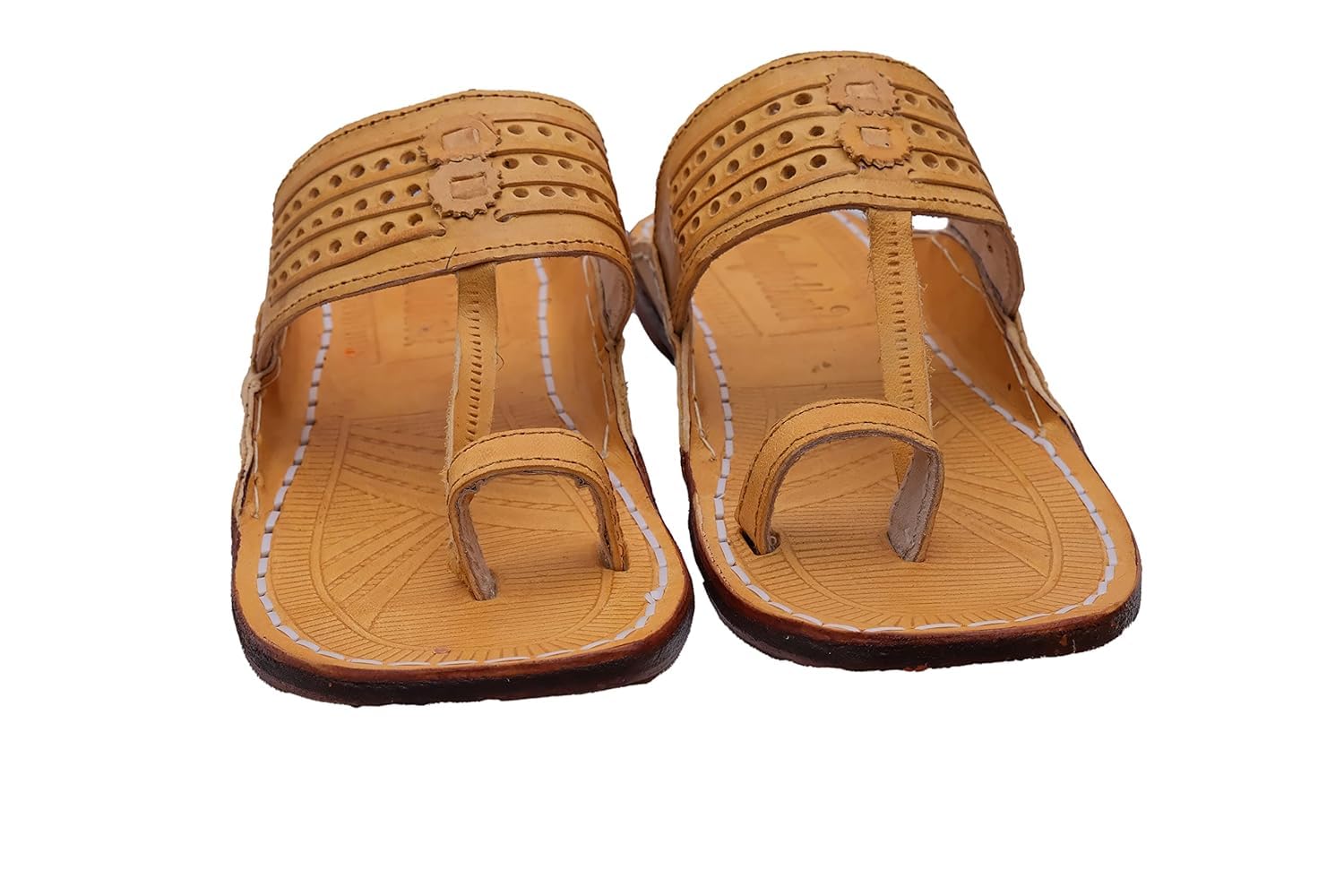 Comfertkart Famous Kolhapuri Chappal Sandal Slipper with Grippers for Men Stylish Original Leather Ethinic wedding. (YELLOW, 8) (B0CV13CGWJ) Amazon Price History, Amazon Price Tracker