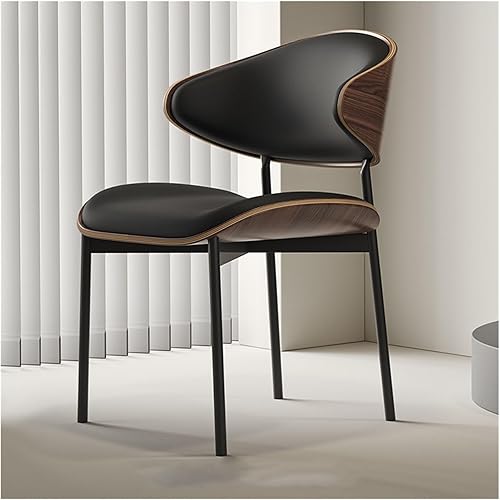 Miniatura 9 de sillas de comedor modernas de piel sintética, con respaldo alto, tapizada, para habitación, cocina, patas de metal y cocina moderna curvada