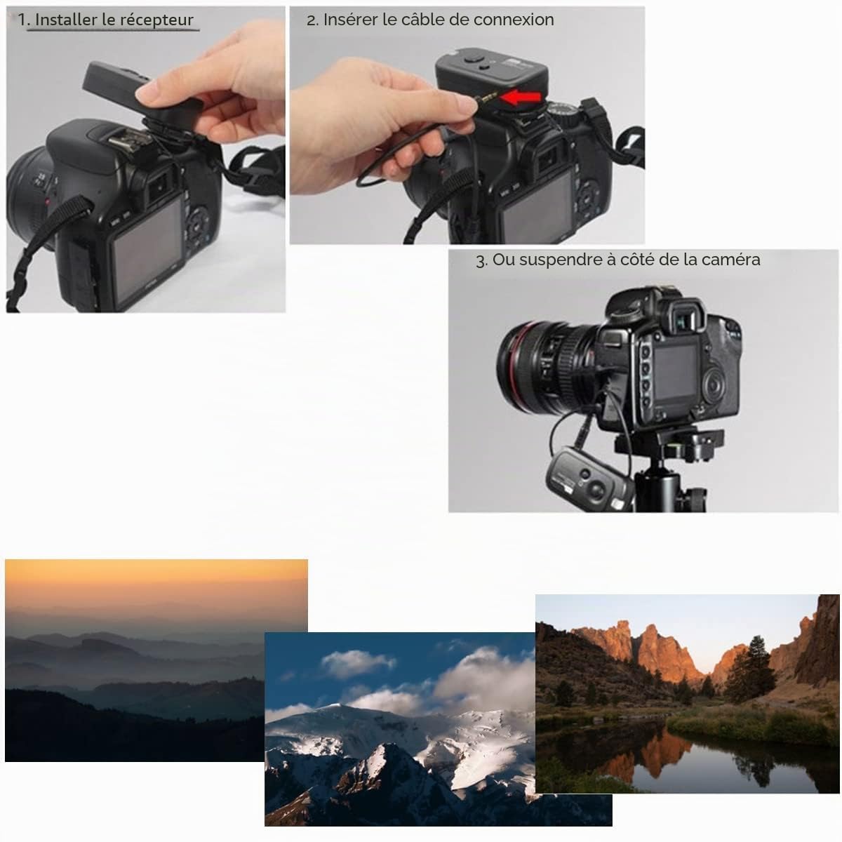 Pixel Déclencheur à Distance DC2 Télécommande sans Fil 328ft pour Nikon MC-DC2 Z5 Z6 Z6 II Z7 Z7 II D750 D780 D7500 D7200 D7000 D5600 D5500 D5300 D3300 D610 D600 D90 COOLPIX P7700 P7800 P950 P1000