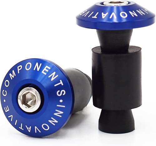 Miniatura 5 de 78 "0.866 in Universal motocicleta CNC manillar Grips Bar End Plugs para Kawasaki Suzuki Yamaha Ducati Triuph-azul