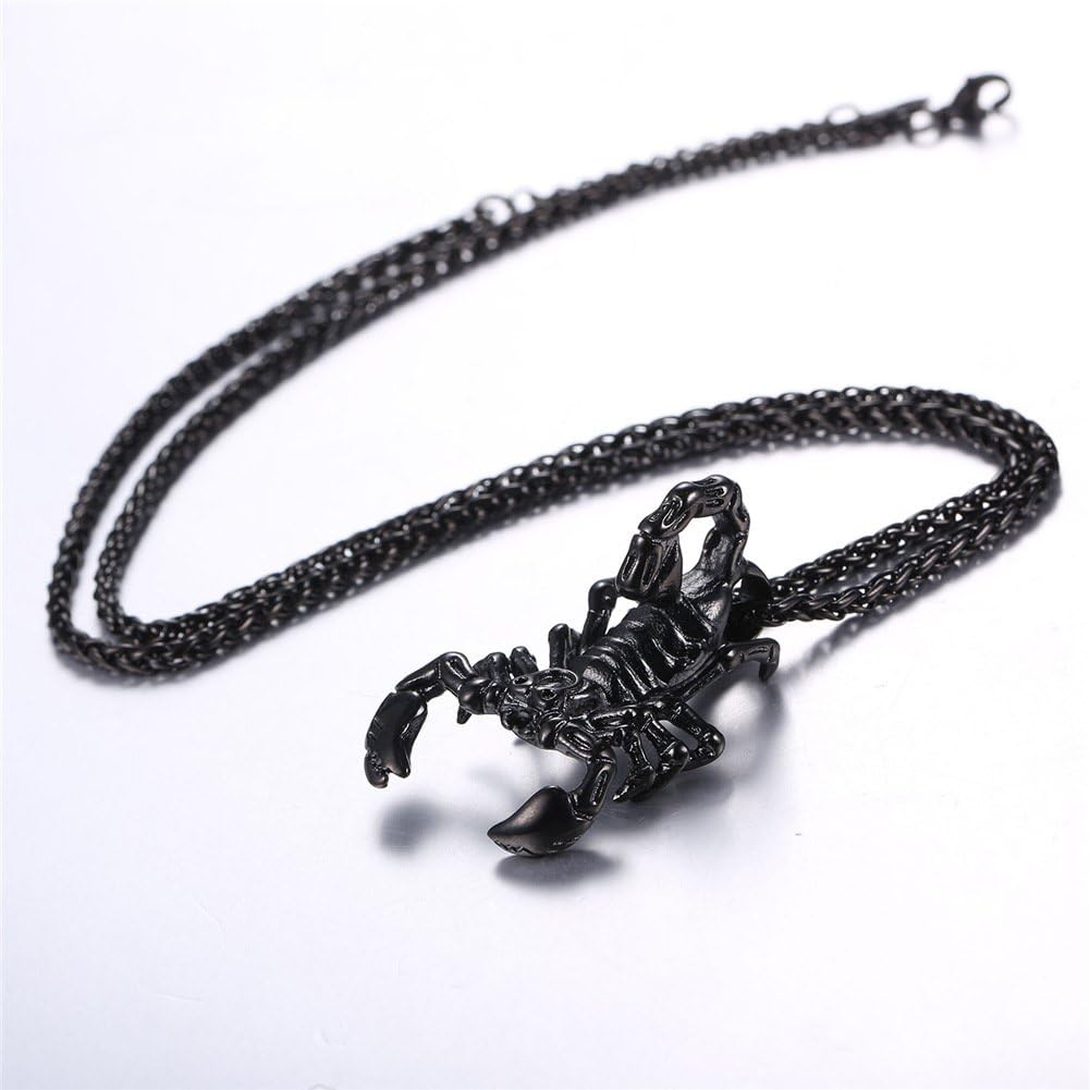 U7 Punk Necklaces Stainless Steel 18K Gold Plated Large Hip Hop Dagger/Knife/Sword/Steampunk Gear/Large Razor Blade Pendant Necklace for Men Women, Chain 22-24 Inches - Image 3
