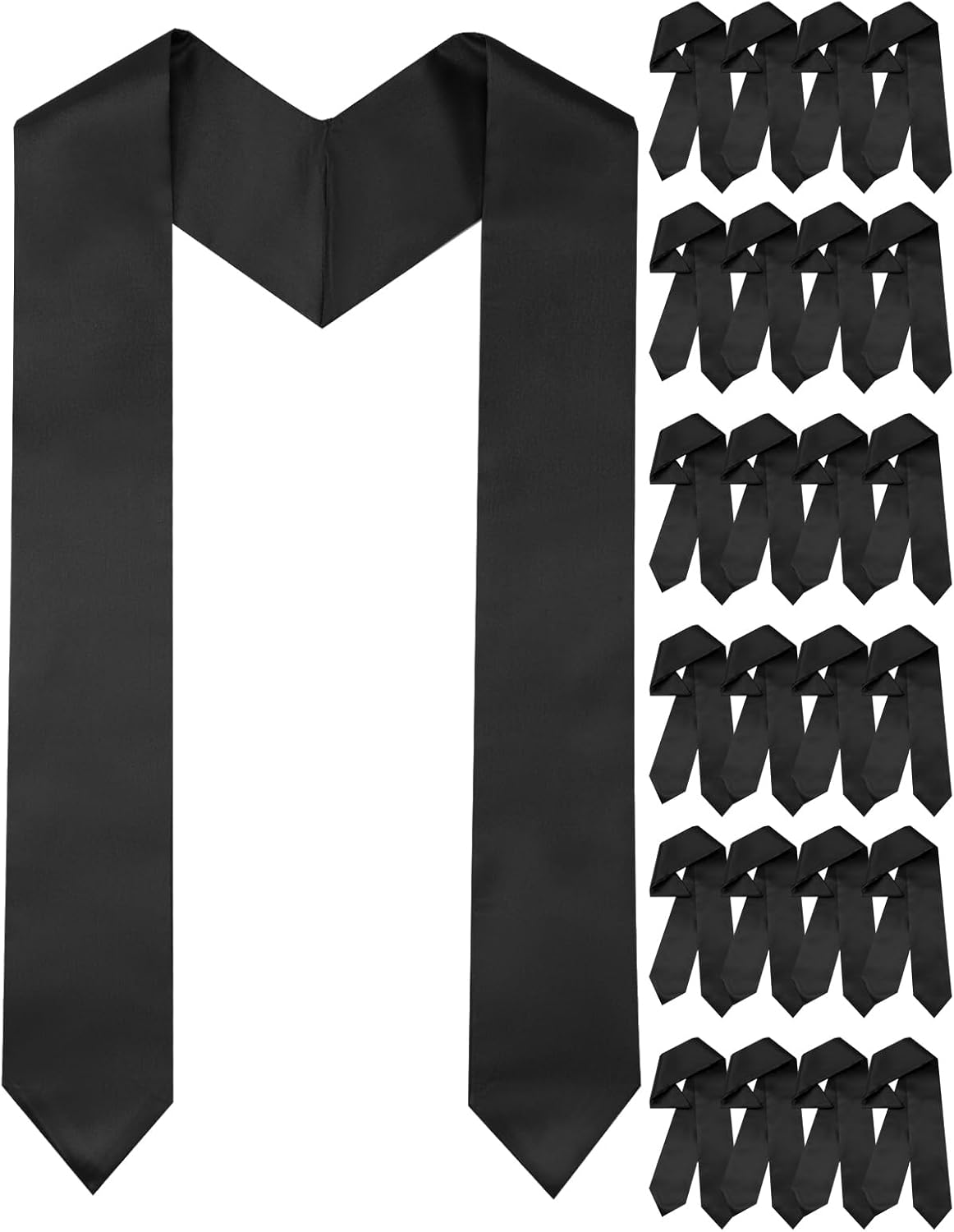 CORVIDA 24 Pcs Graduation Stoles Bulk,Plain 70 Inch Blank Sash for DIY,School College University Ceremony,Honor Stole