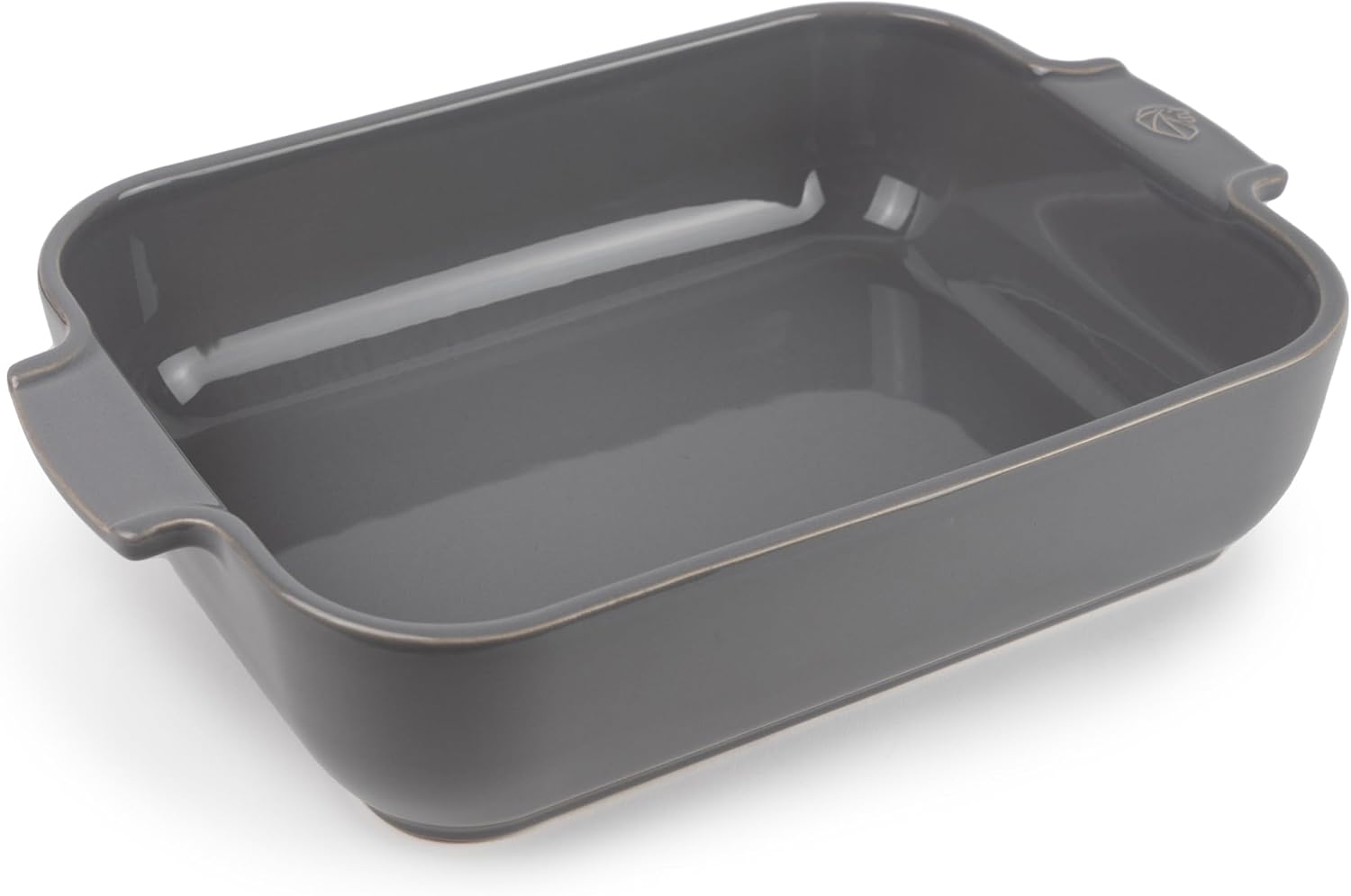 PEUGEOT - Rechteckige Auflaufform aus Keramik - 32 cm x 21,7 cm x 7,2 cm - Fassungsvermögen: 2,7 L - 10 Jahre Garantie - französisches Know-how - Hellgrauefarben