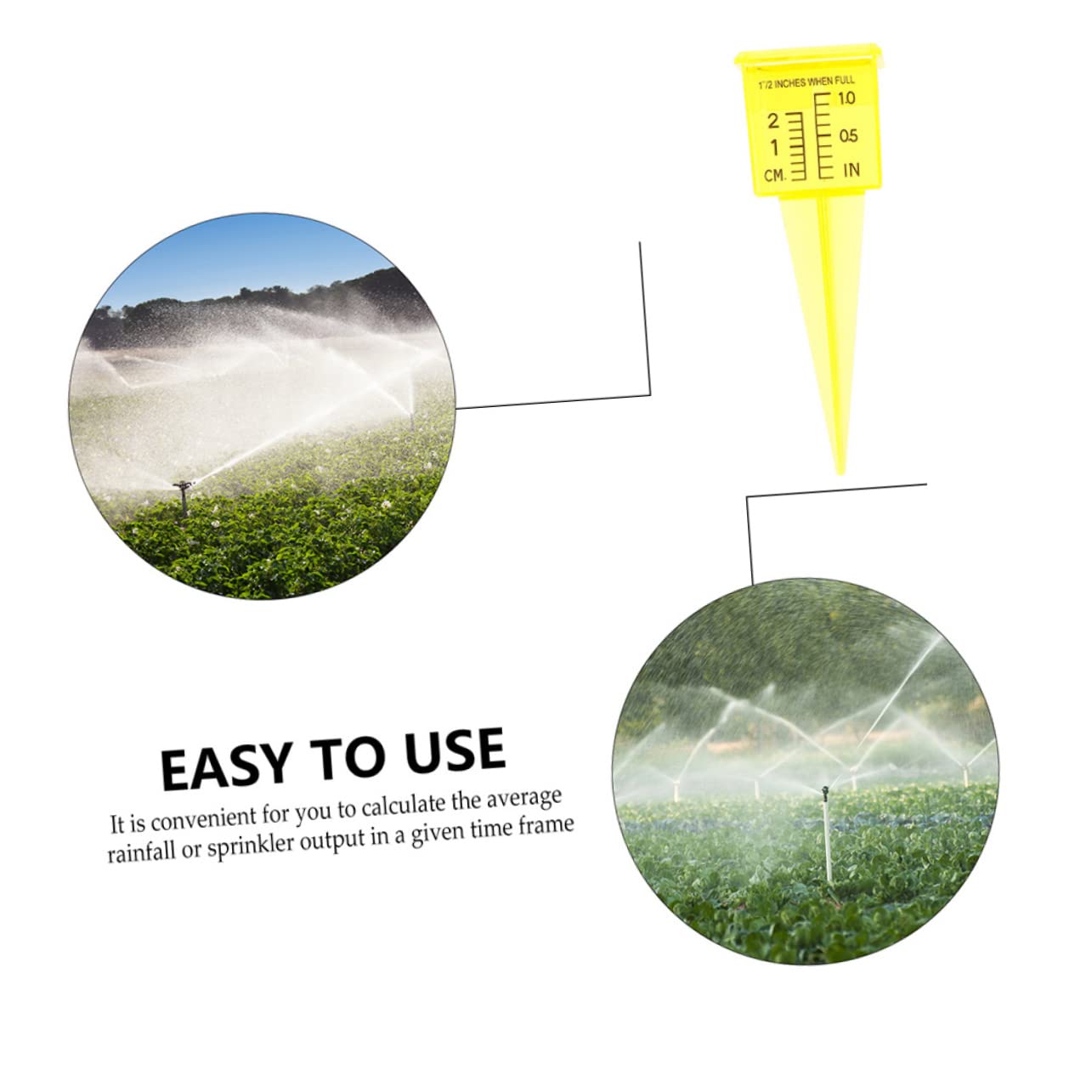 Kisangel 20 Pièces jauge d'arrosage pluviomètre Jardinage Jauge de pluviométrie pour Le Jardin gaie Mesure des précipitations Tasse à mesurer Les précipitations Tasse à mesurer en Plastique