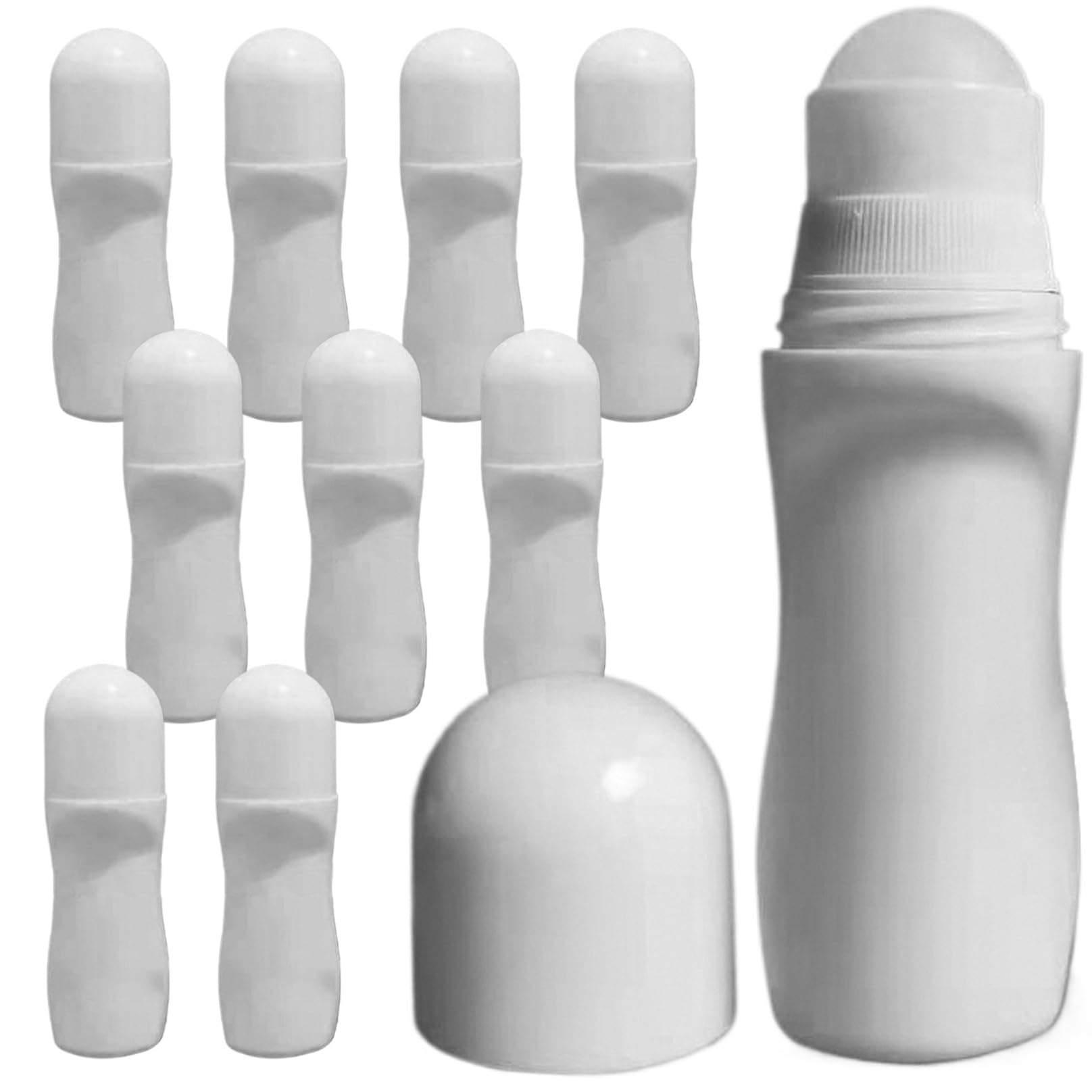 Sunscreen Applicator for Kids Adults 10Pcs 50ml Sunscreen Roller Applicator Refillable Portable Empty Curved Sunblock for Beach Seaside Travel ..