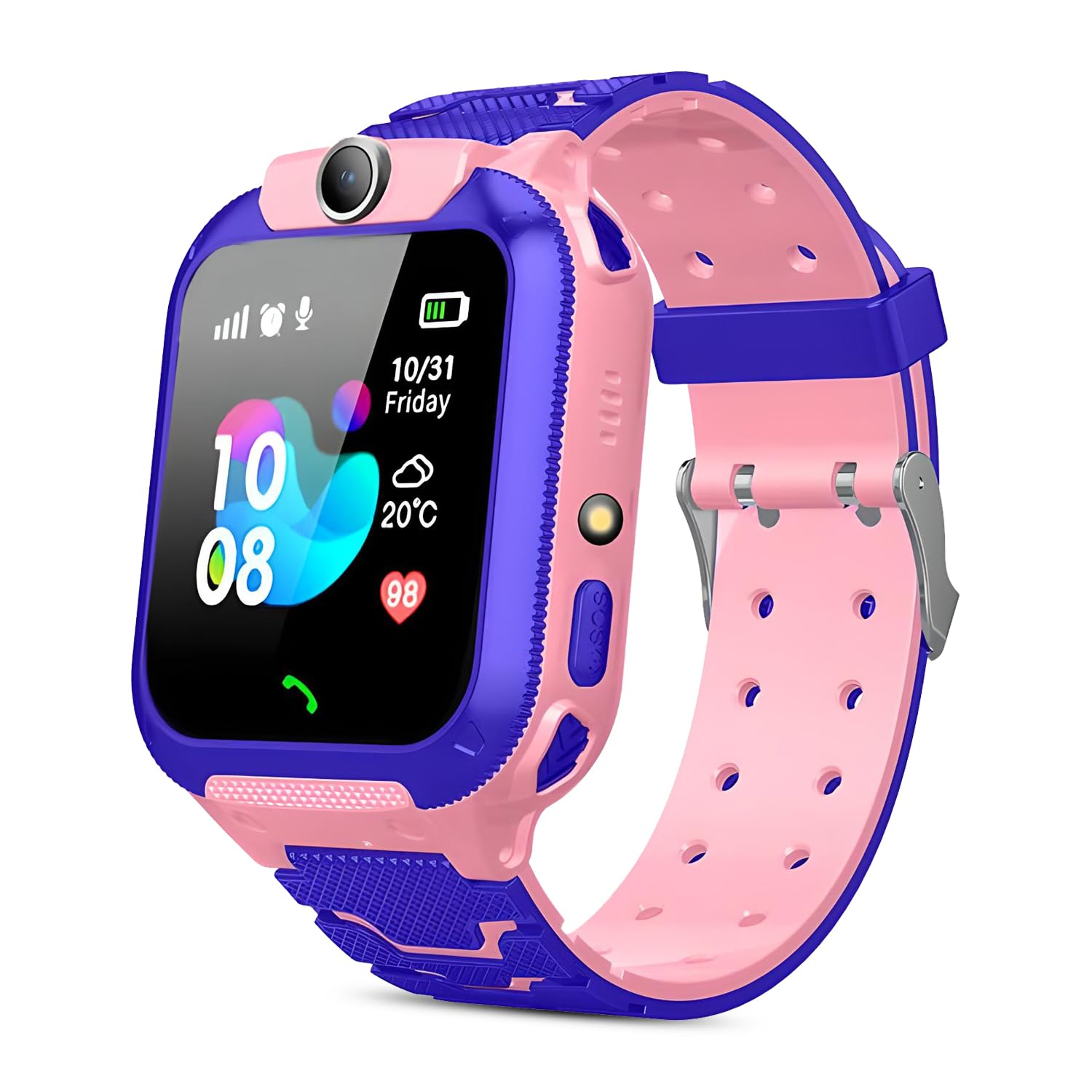 GameSir Kids Smartwatch for Boys & Girls, Men & Women, Sim Card Support, Location Tracker/GPS System, Music Player, Camera, Video,Notification, Alarm, Waterproof, Calling Smart Watch-Pink-image-41