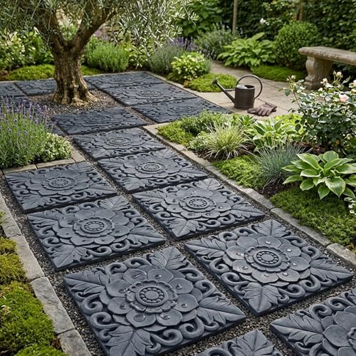 Moldes para adoquines de hormigón y formas de cemento para caminos de jardín 6