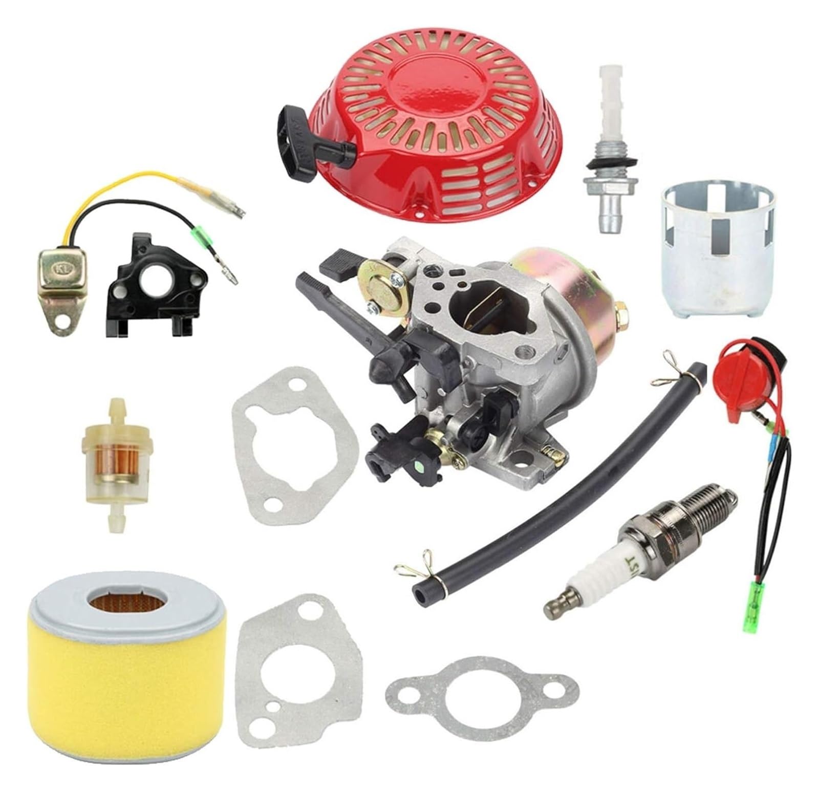 Carburador para Moto para GX240 GX270 Arranque De Retroceso Filtro De Aire Anillos De Junta Piezas De Cortacésped Accesorios De Equipos De Energía Kit De Carburador