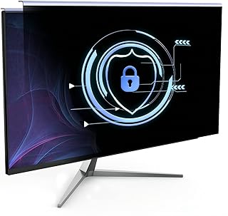DEJIMAX 24 Inch Computer Privacy Screen Filter Hanging, for 16:9 Widescreen Monitor Privacy Shield Screen Protector Anti Glare and Blue Light, Universal 23.6" 23.8" 24'' Monitor