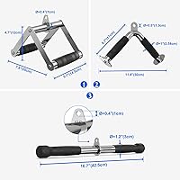 Vista 5 de POWER GUIDANCE Cable Machine Attachment, LAT Pulldown Attachments, Cable Attachments for Gym, Home Gym Accessories