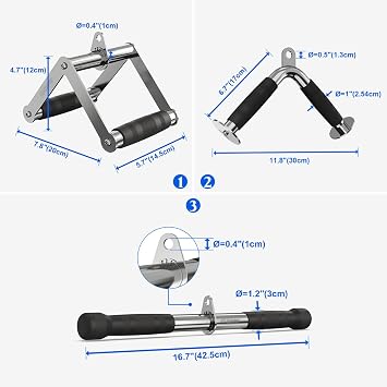 POWER GUIDANCE Cable Machine Attachment, LAT Pulldown Attachments, Cable Attachments for Gym, Home Gym Accessories