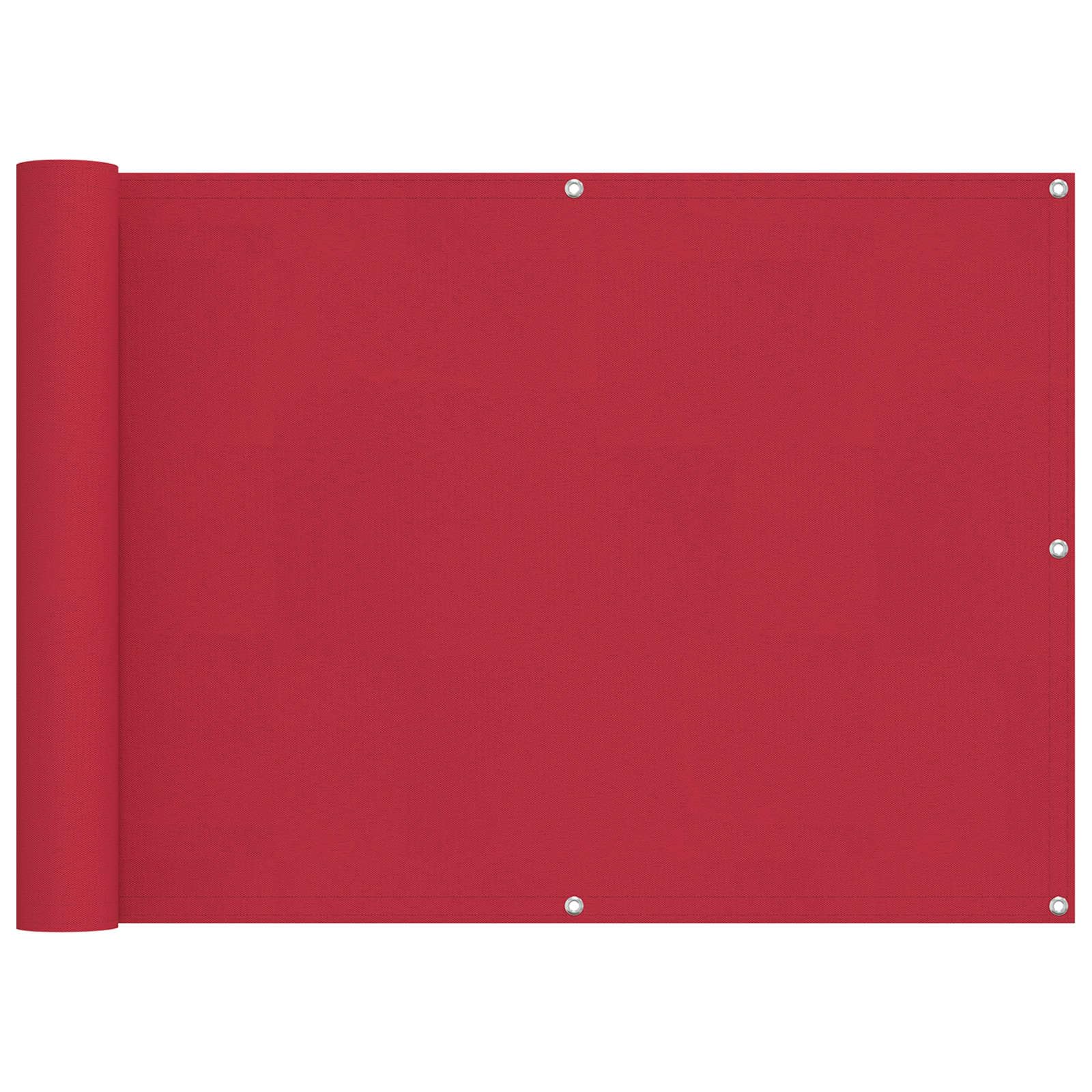 vidaXL Balcony Screen 75 x 200 cm Oxford Fabric Rectangular Red — image 1