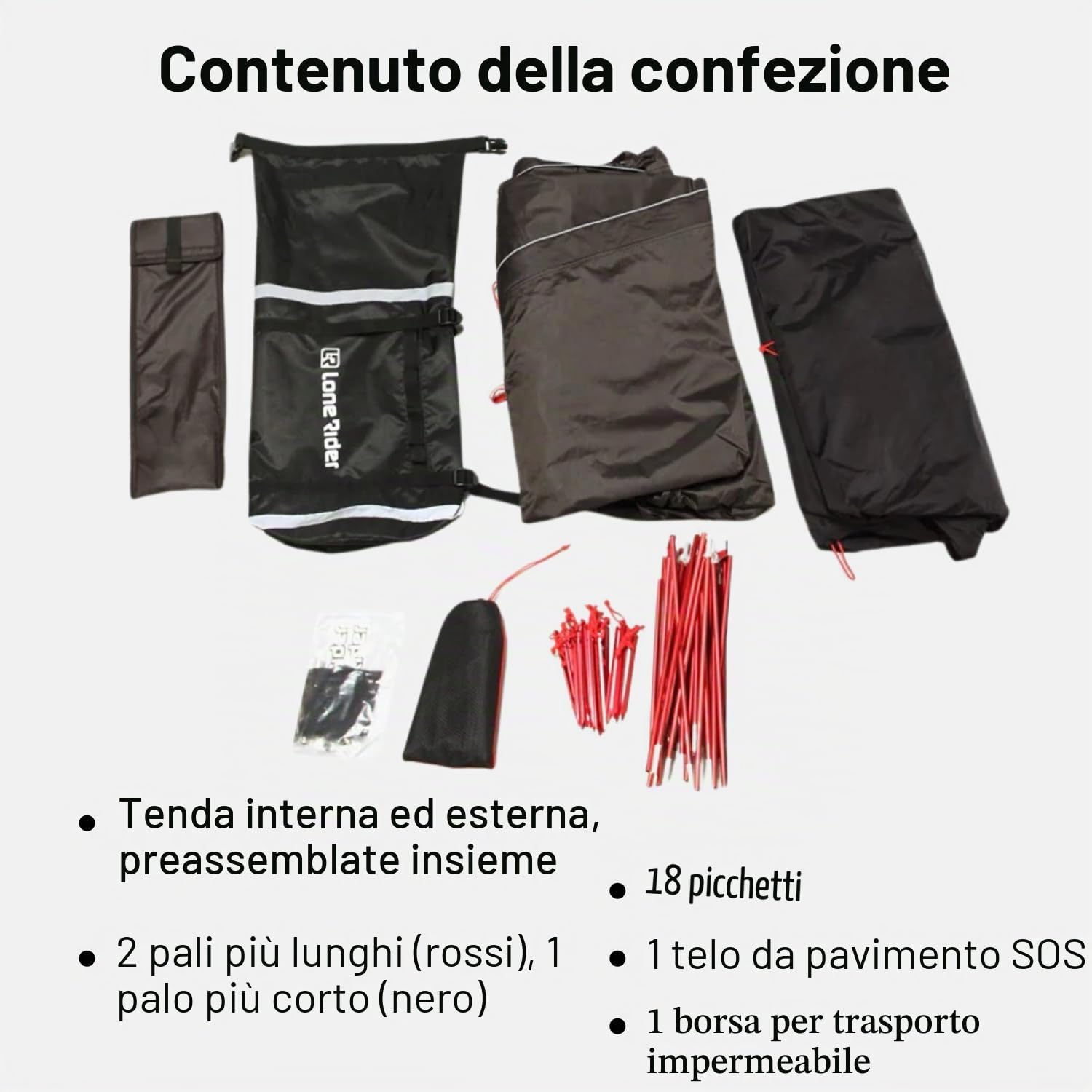 MotoTent - Tenda per moto, completamente impermeabile, per 2 persone, con garage per biciclette, facile da installare, cupola ultraleggera per escursioni ed escursioni, include borsa per il trasporto