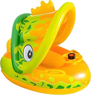 Flotador de natación para bebé, flotador inflable para piscina para bebé, flotador de piscina para bebé, flotador de natación para niños pequeños, flotador de piscina para niños pequeños con toldo