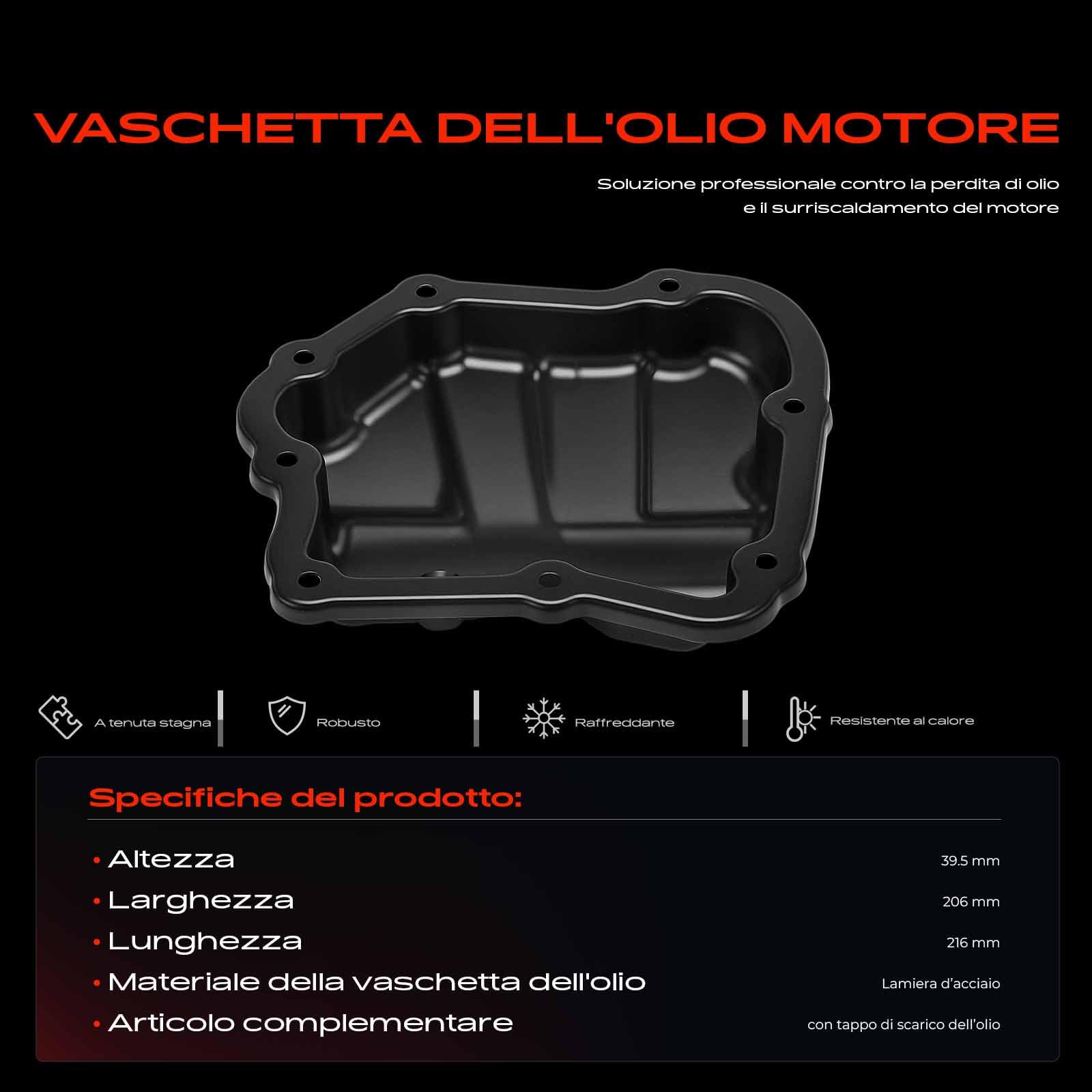Frankberg Coppa dell'olio coppa dell'olio motore benzina 111103404R | Compatibile con: Dokker Express Box/MPV, S.a.n.d.e.r.o/Stepway II B8, C.a.p.t.u.r I H5 J5