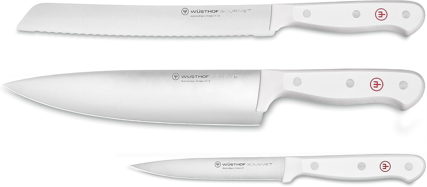 WÜSTHOF Gourmet White 3-Piece Starter Knife Set