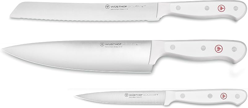 Gourmet White 3-Piece Starter Knife Set