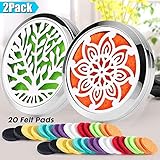 EINFACHE BEDIENUNG - Geben Sie Ihre bevorzugten ätherischen Öle auf das Filzpad, und befestigen Sie den Autodiffusor an der Lüftungsöffnung des Autos. Einige ätherische Öle riechen stark, andere nicht.