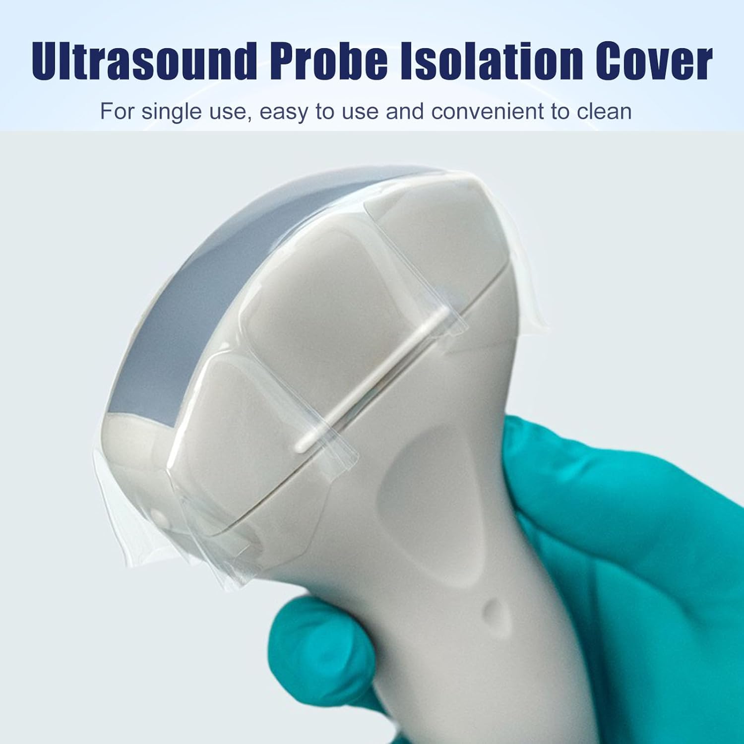 Ultrasound Probe Cover,Transducer Disposable Clear Latex-Free Protector,5" Lx 3" W (50 Pcs)