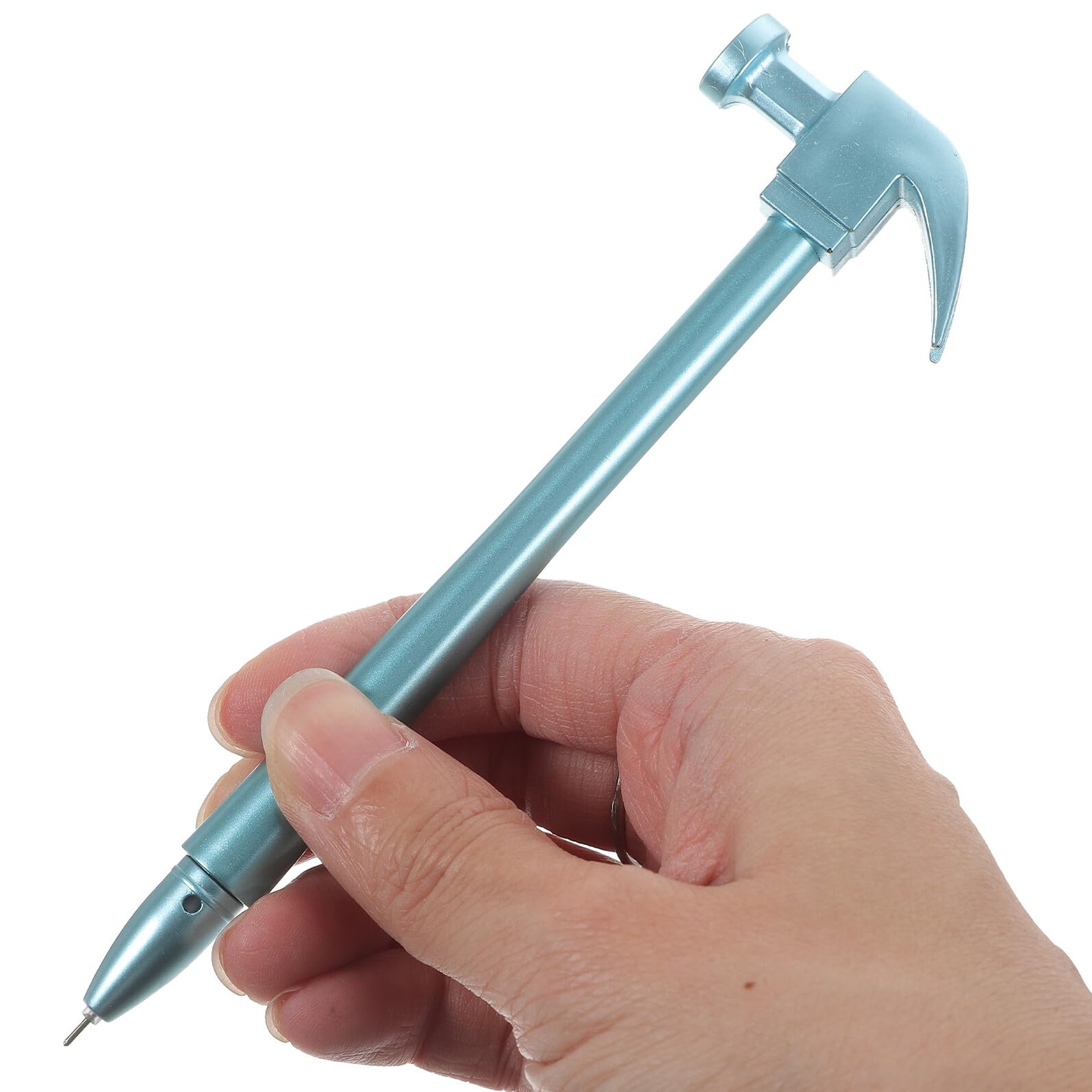 60 Piezas Bolígrafos de Gel con Tinta Negra Forma de Martillo Escritura Cómodo para Estudiantes y Oficina Colores Azul y Plata Pack Surtido