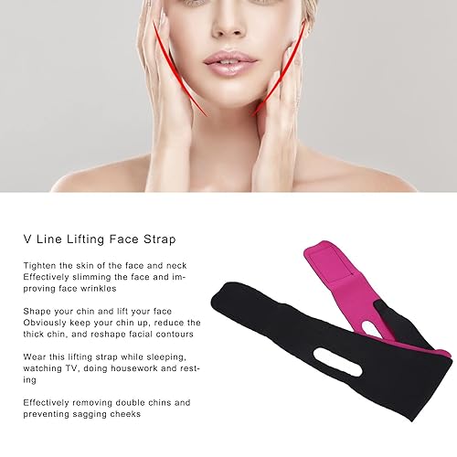 Miniatura 3 de 4 correas reductoras de barbilla doble para adelgazar la cara, línea V, correa de barbilla para cinturón facial, correa de barbilla reafirmante para