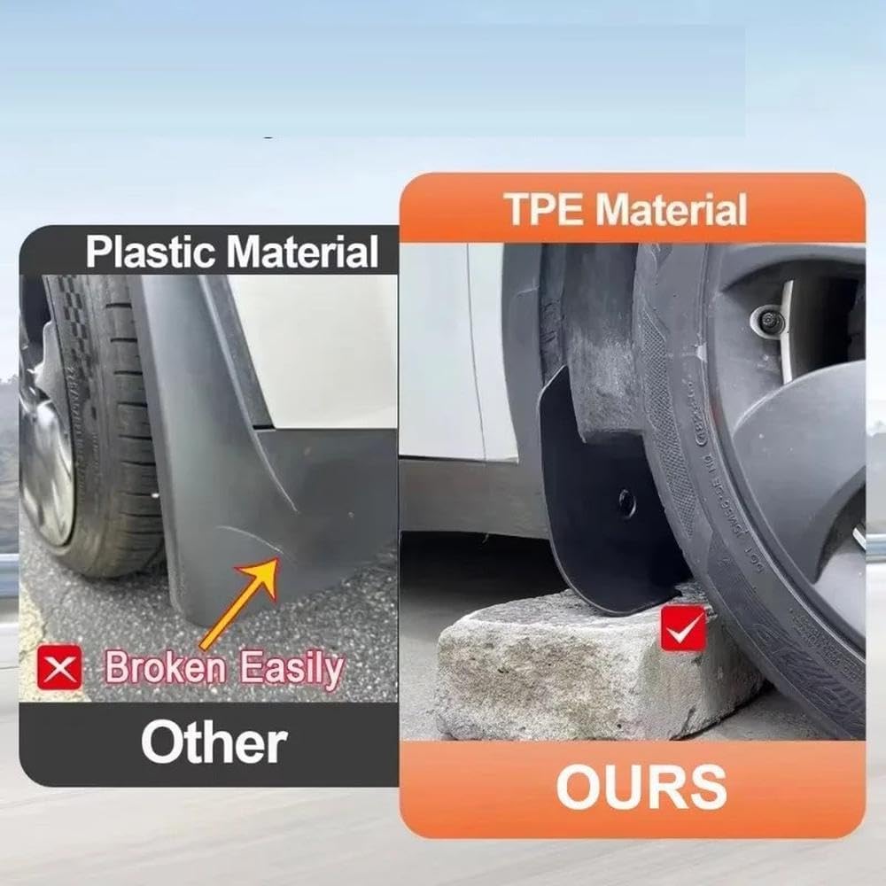 4pcs Car Mudguards Cover Front and Rear Parts Splash Proof Mud Flaps Wheel Guards Accessories for NIO EC6 2023 Wheel Protection