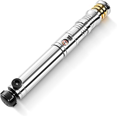 CUSTOM SABER Sensitive Smooth Swing RGBX Motion Control Light Saber, Support Real Heavy Dueling, Infinite Color Changing, 12 Sound Fonts, Aluminium Alloy Hilt Revan Light Saber for Adult Gift