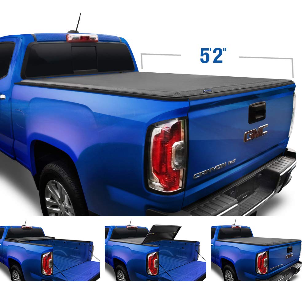 Amazon Com Tyger Auto Black Top T3 Soft Tri Fold Truck Tonneau Cover For 2015 2020 Chevy Colorado Gmc Canyon Fleetside 5 2 Bed Tg Bc3c1039 Automotive