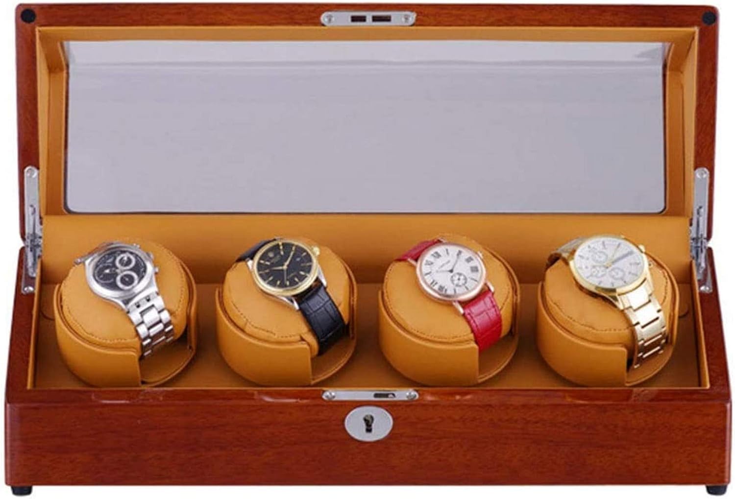 Watch Winder for 4 Watches,Auto Winding Box with Quiet
