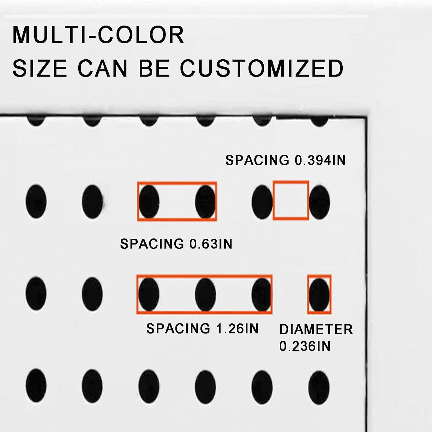 Pegboard Wall Storage Shelf,Mount Display Pegboard, Wall Control Kitchen, Pegboard Organizing Kit, Craft Storage Box for Workbench, Shop, Shed(Black,32x47in -2pcs)