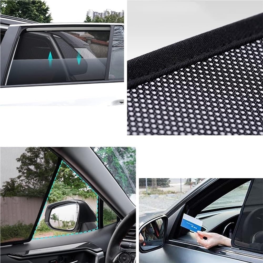 Osłony na boczną Szybę Samochodu Osłona Przeciwsłoneczna do GLE Coupe 2015-2019 Niemowląt Zasłony Magnetyczne Ochrona Przed UV Akcesoria Składana(Front+Rear 4pcs)