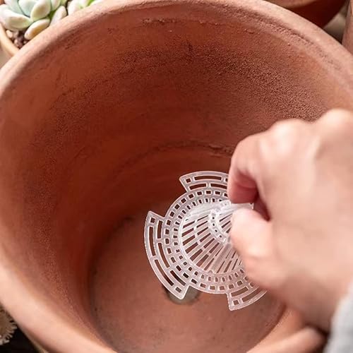 Miniatura 7 de Grava para macetas de drenaje, agujero de plástico para macetas, almohadilla de malla, forma de cono para plantas, rejilla inferior, pantalla de