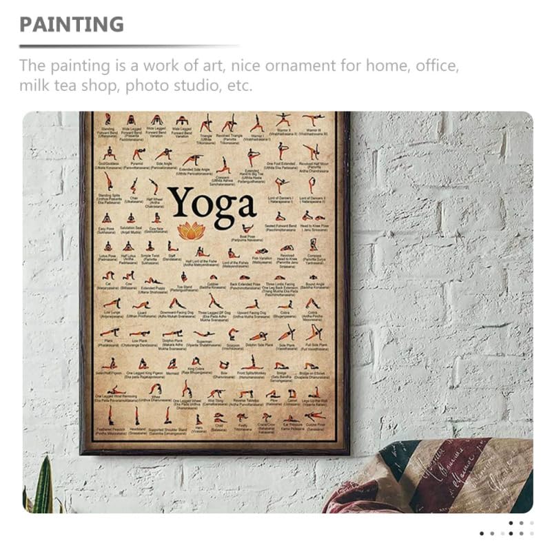 VANZACK Poster Di Yoga Decorativo per Parete Immagine Della Parete Della Postura Yoga Decorazione Immagine Resistente Per Camera Da Letto