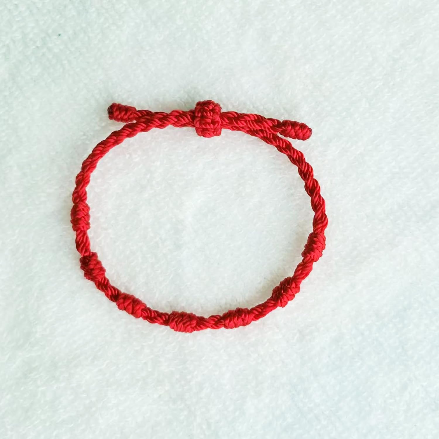 Pulsera 7 nudos roja Protección, Pulsera de Hilo Rojo para Recién Nacidos hasta 3 Años, Amuleto de Protección para Bebé, Regalo de Cumpleaños, Regalo de Bautizo para Bebé Niño y Bebé Niña (ROJO)