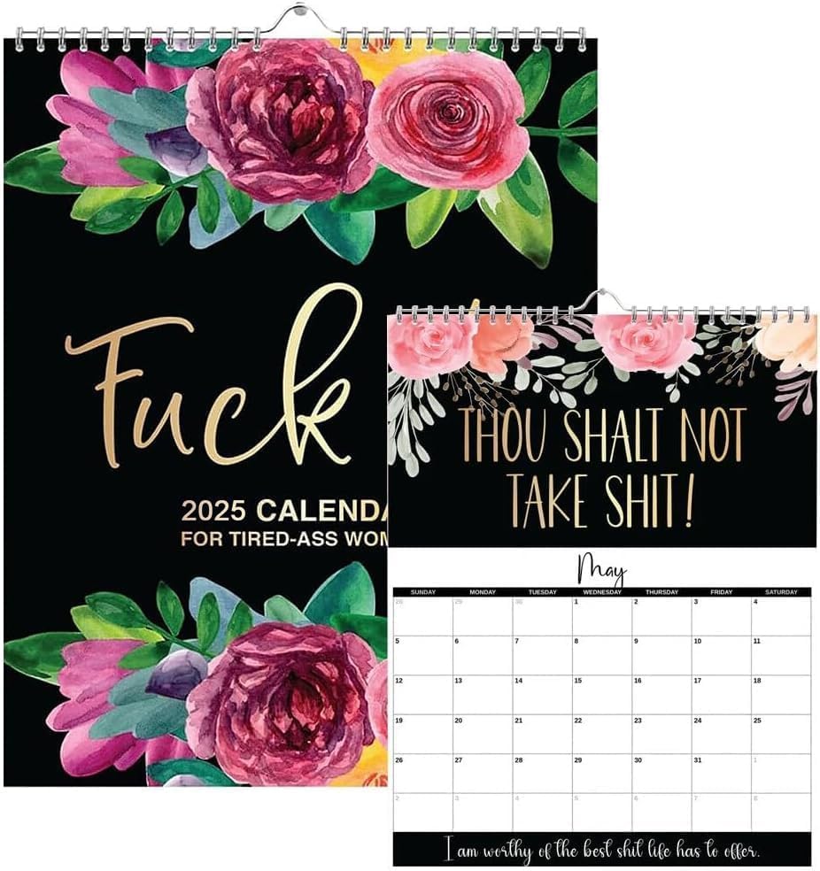 2025 Calendar for Tired-Ass Women, 2025 Wall Calendar, Sweary Words Planner, Funny Monthly Calendar Gag Gift for Women - Image 3