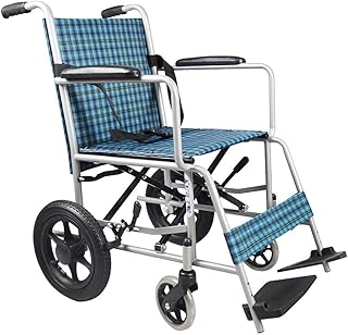 YEESEU Portátil de Silla de Ruedas de Transporte de Viaje en Silla de Ruedas autopropulsada Empuje Camarero Luz Plegable Desmontable Trolley Andadores Conveniente