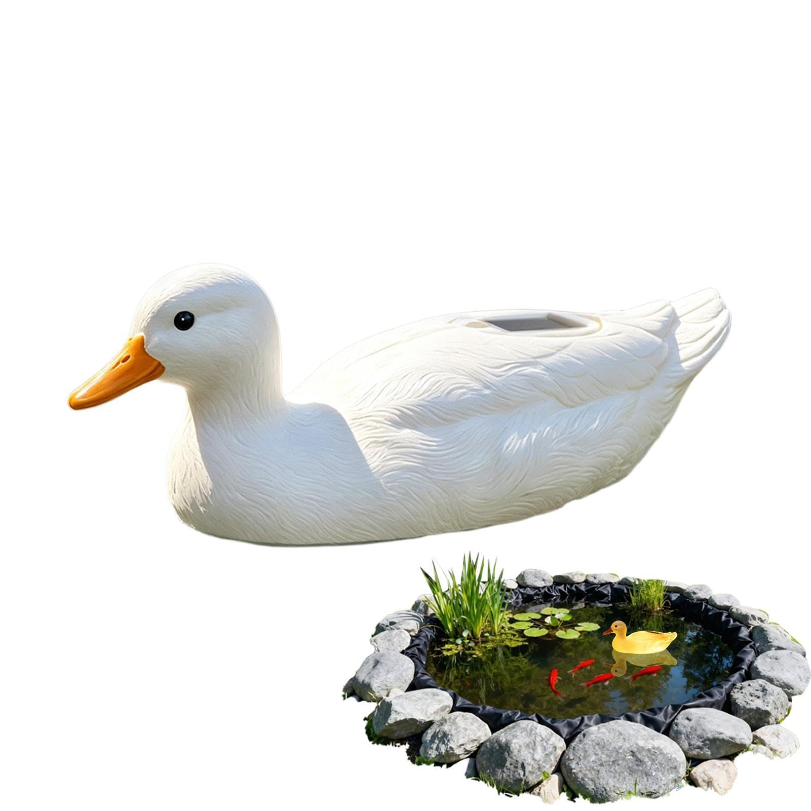 Solar Floating Pool Lights Waterproof Cute Duck Garden Pond Decor