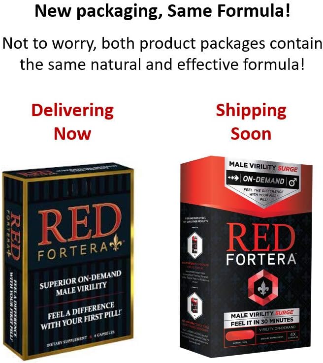 Clinically Tested Red Fortera Fast Acting Tribulus Energy Performance Booster | Increase Performance and Stamina On-Demand (4 Capsule Included)