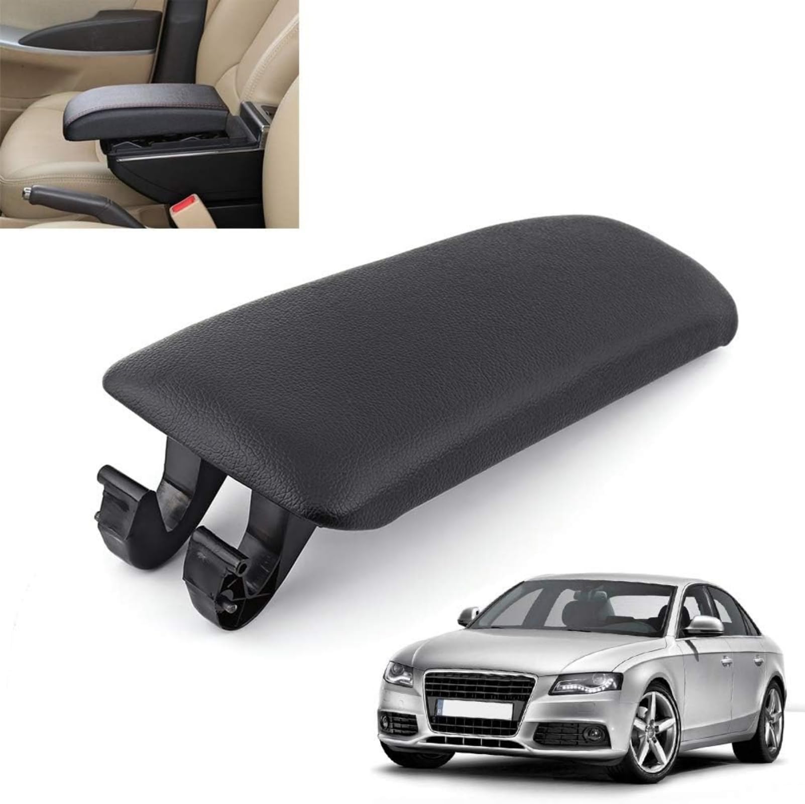 Cuscino per Bracciolo Auto, Bracciolo Console Bracciolo Coperchio Copertura, Copertura per Bracciolo Centrale, Coperchi Braccioli Compatibile per A4 B6 B7 2002–2008