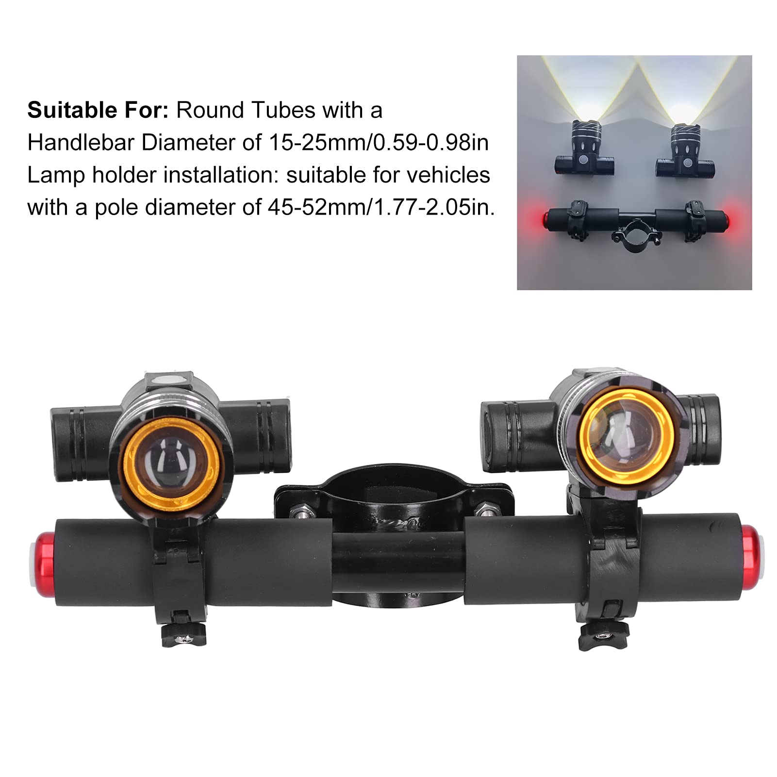 Phare De Scooter Électrique KENANLAN - Éclairage Vélo USB Rechargeable 150lm - 3 Modes - Étanche IP65 - Portée 300m