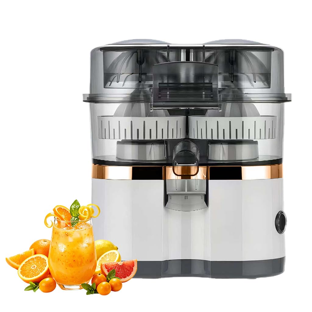 Exprimidor cítricos eléctrico doble cabezal, exprimidor naranjas 3 en 1
