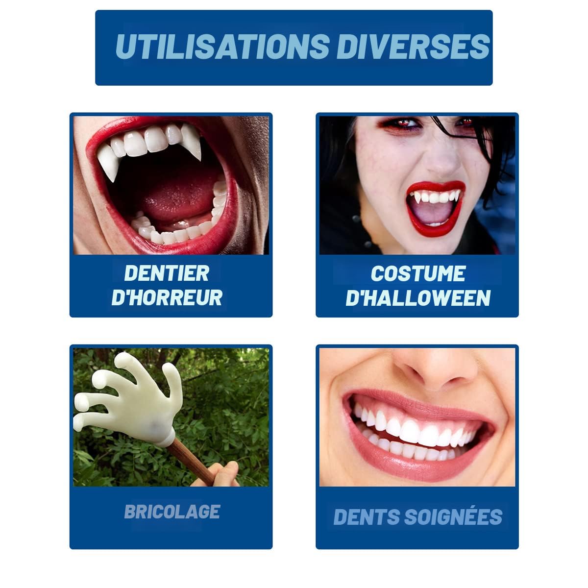 Kit De Réparation Dentaire Temporaire - Pour Espaces Ou Petites Fêlures - Neuf Sous Blister