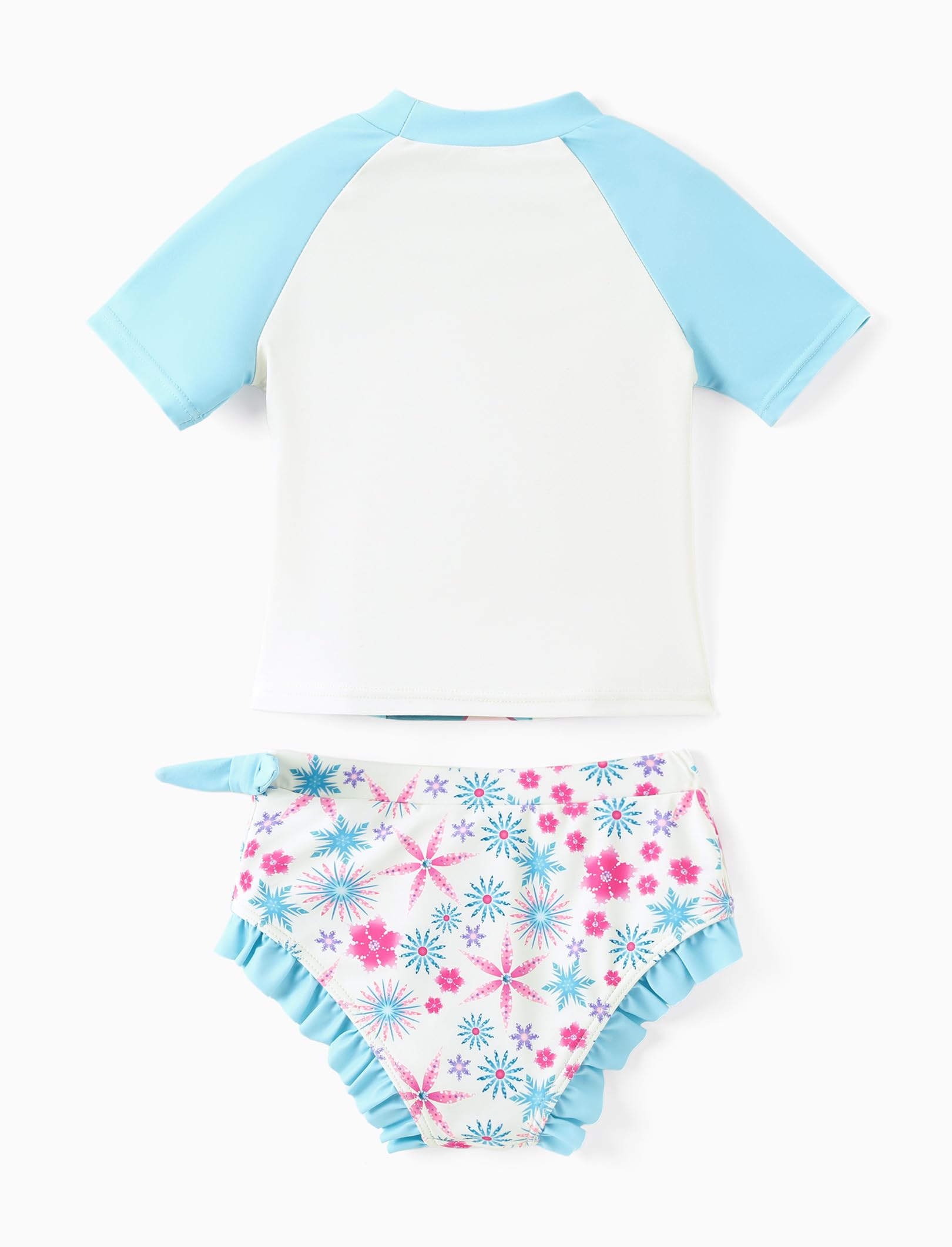 Disney Maillot de bain tankini 2 pièces Motif princesse La Reine des Neiges Marvel Elsa Minnie UPF 50+ Rashguard