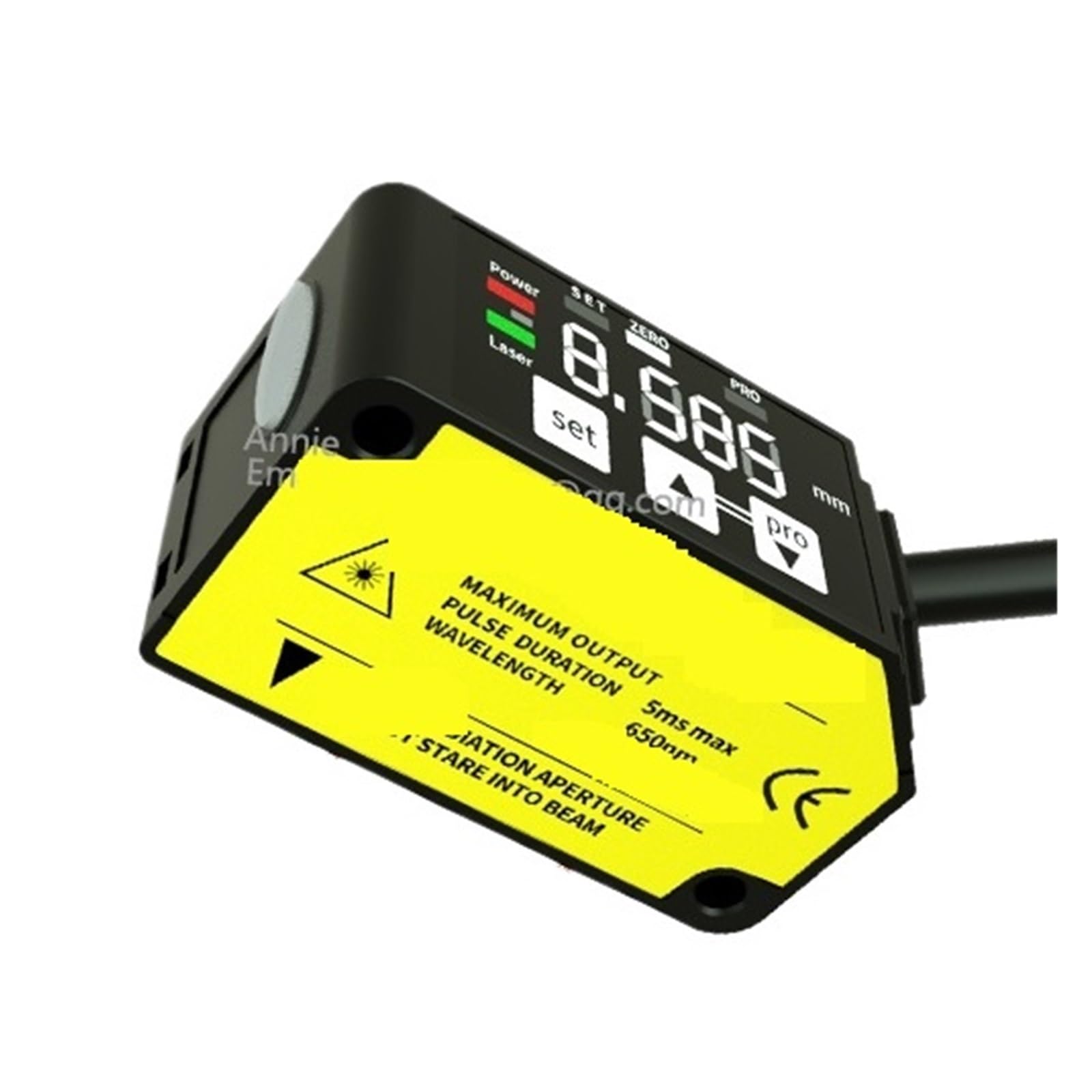 Sensor de desplazamiento para evitar errores de lectura en objetos pequeños con IP67